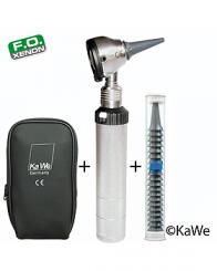 Otoskop EUROLIGHT F.O. 30, 2,5V, Set, mit Batterie-/Ladegriff, Tasche und 10 Ohrtrichtern 