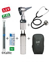 Otoskop EUROLIGHT F.O. 30, 3,5V/240V, mit Ladegriff C, aufladbar in der Steckdose 