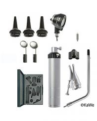 BASIC SET C10 Otoskop-Set, mit Otoskopf-Kopf COMBILIGHT C10, Batteriegriff und Zubehör 