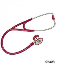 Profi-Kardiologie Stethoskop, Edelstahl burgunder