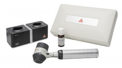 Dermatoskop HEINE DELTA 20 T LED, mit Ladegriff, Ladegerät, Etui 