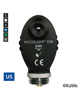 Ophthalmoskop-Kopf PICCOLIGHT E56, Blaufilter, 2,5 V, USA-Version mit 6 Blenden night