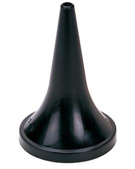 Einmal-Ohrtrichter, schwarz klein d=2,5mm | 100 Stück, gesteckt