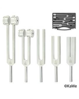 Stimmgabel aus Aluminium Set, 5 Stimmgabeln im Etui, 1 Set 