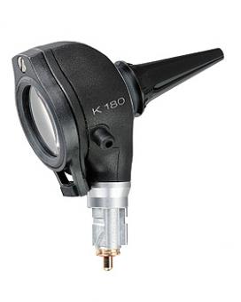 Otoskop-Kopf HEINE K 180  F.O., 2,5V, mit 4 Dauergebrauchs-Tips 
