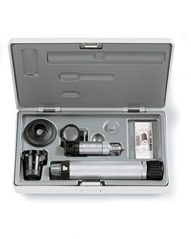 Handspaltlampen HEINE HSL 150 Set, mit Ersatzlampe und Lupenaufsatz BETA Batteriegriff